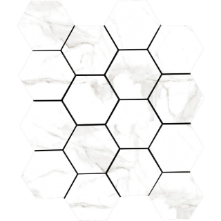 Picture of Tesoro - Lucca Hexagon Mosaic Calacatta Polished