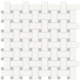 Picture of Tesoro - Soho Basketweave Mosaic White & Loft Grey
