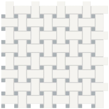Picture of Tesoro - Soho Basketweave Mosaic White & Cloud Blue