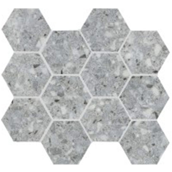 Picture of Emser Tile - Fragmento Hex Mosaic Silver Large Speckle
