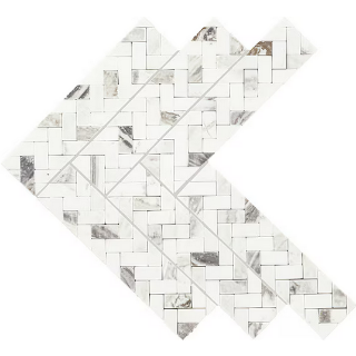 Picture of Daltile - Eclessia Double Herringbone Mosaic Volakas
