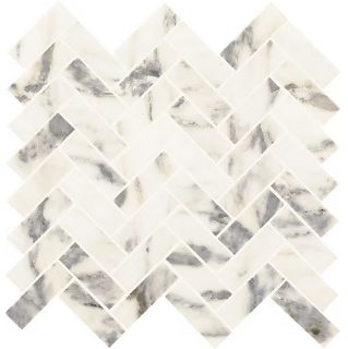 Picture of Daltile - Eclessia Herringbone Mosaic Arabescato Argento