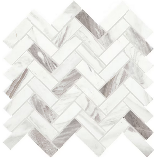 Picture of Daltile - Eclessia Herringbone Mosaic Volakas