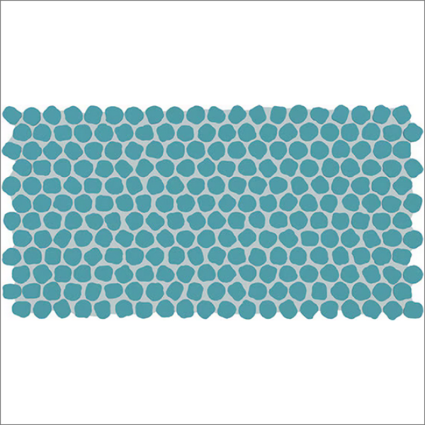 Picture of Daltile - Keystones Organic Penny Rounds Ocean Blue
