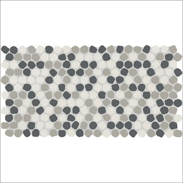 Picture of Daltile - Keystones Organic Penny Rounds White Rock Blend