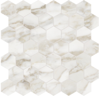 Picture of Tesoro - La Marca 2 Hex Mosaic Matte Calacatta Paonazzo