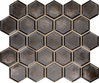 Picture of Daltile - Artefino Jewel Framed Hexagon Antiqued Brass