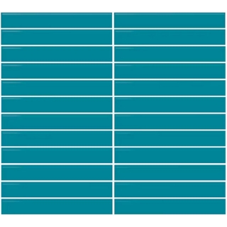 Picture of Daltile - Color Wheel Mosaic Straight Joint 1 x 6 Ocean Blue