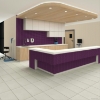 Picture of Daltile - Color Wheel Mosaic Straight Joint 1 x 6 Plum Crazy