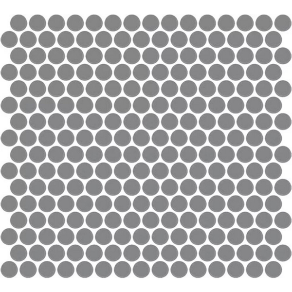 Picture of Daltile - Color Wheel Mosaic Penny Round Matte Suede Gray