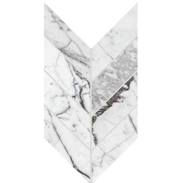 Picture of Daltile - Marble Attache Lavish Chevron Pearl Arabesque