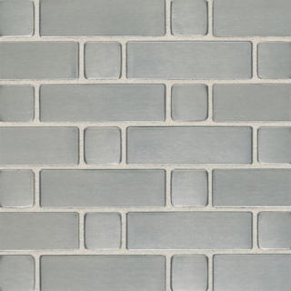 Picture of Daltile - Metallica Mosaics Basketweave (Large) Mosaic Brushed Stainless Steel