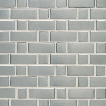 Picture of Daltile - Metallica Mosaics Basketweave (Small) Mosaic Brushed Stainless Steel