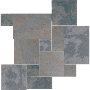 Picture of Daltile - Slate Versailles Pattern Mosaic Indian Multicolor