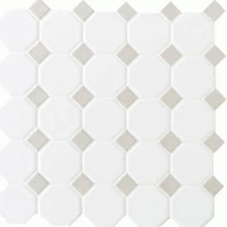 Picture of Daltile - Octagon & Dot Matte White/Gray Gloss Dot