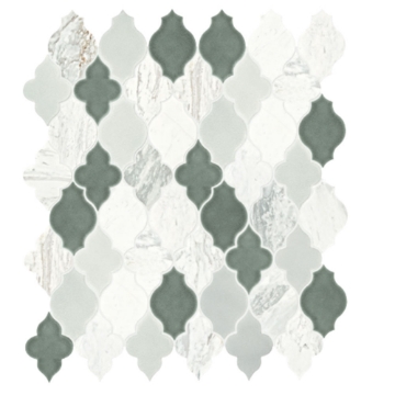 Picture of Daltile - Raine Arabesque Stratus White Blend Honed