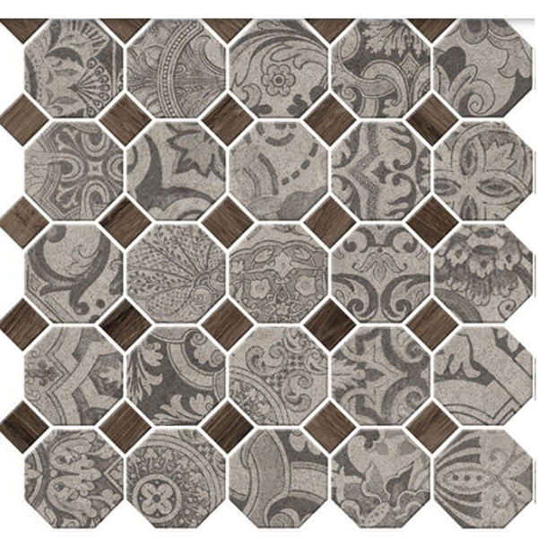 Picture of Daltile - Rhetoric Octagon Mosaic Elequent Grey Mix