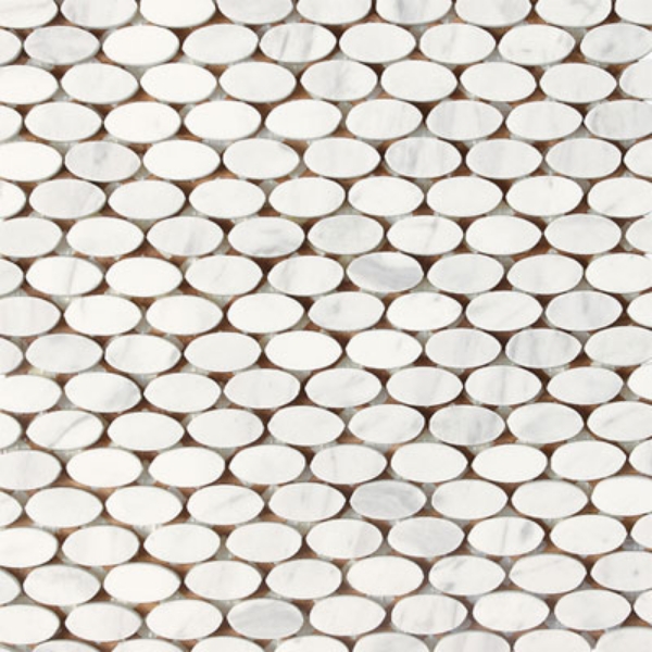 Picture of Daltile - Stone a la Mod Oval Mosaic Contempo White