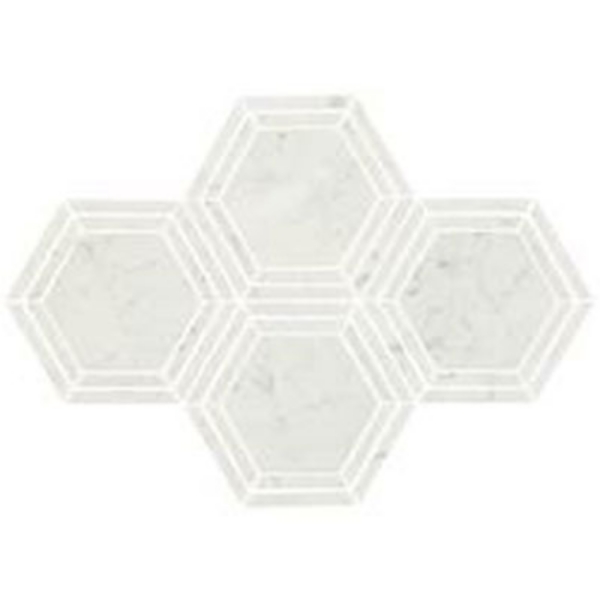 Picture of Daltile - Marble 6 Hex Mosaic Carrara White
