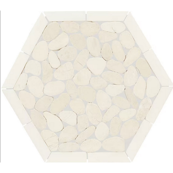 Picture of Daltile - Pebble Oasis Framed Hexagon Icicle