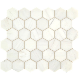Picture of Daltile - Marble 2 Hex Mosaics Honed Contempo White