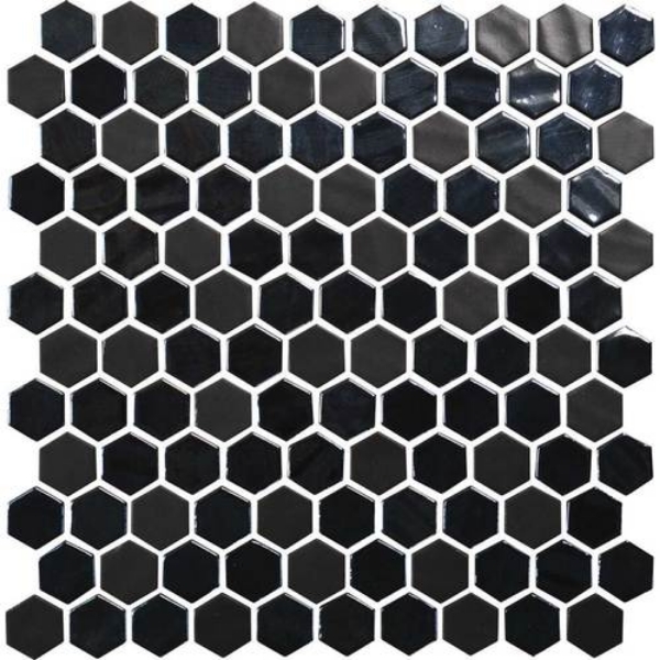Picture of Daltile - Uptown Glass Hexagon Ebony Wall