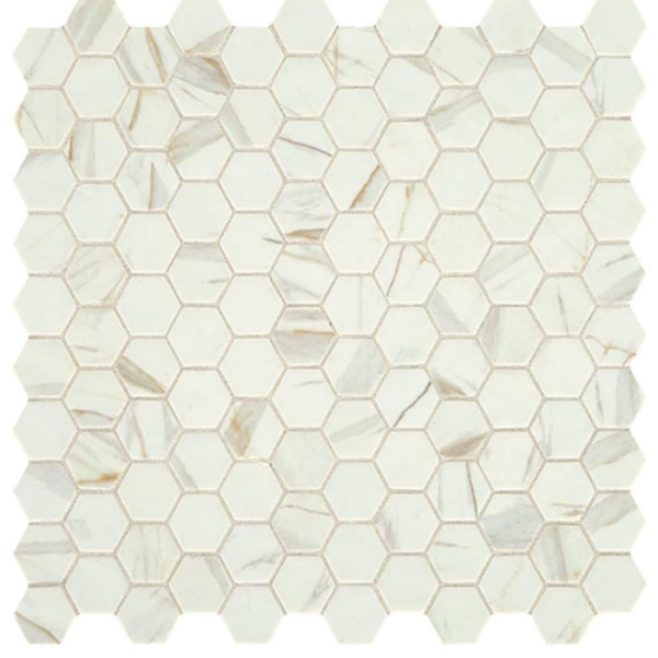 Picture of Daltile - Uptown Glass Hexagon Posh Spritzer