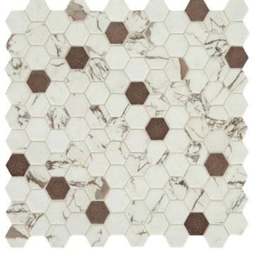 Picture of Daltile - Uptown Glass Hexagon Posh Bronze