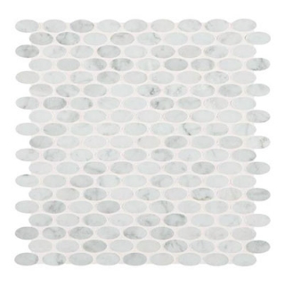 Picture of Daltile - Marble Mosaics Carrara White Oval