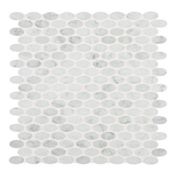 Picture of Daltile - Marble Mosaics Carrara White Oval