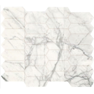 Picture of Daltile - Marble Elongated Hex Mosaics Statuario