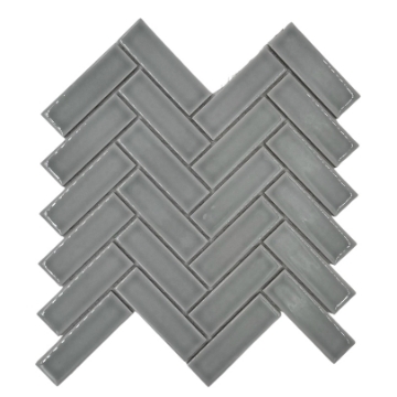 Picture of Adex USA - Rectangle Herringbone Light Gray