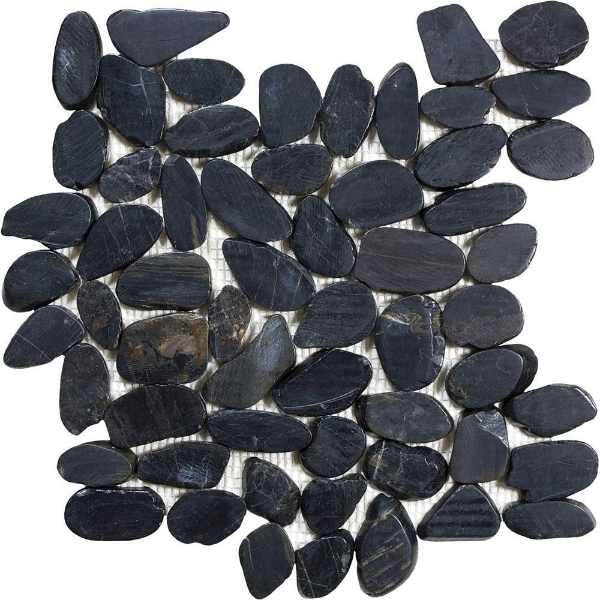 Picture of Tesoro - Ocean Stones Sliced Mosaic Black