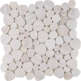 Picture of Tesoro - Ocean Stones Sliced Mosaic Wooden White