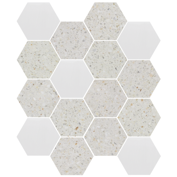 Picture of Tesoro - Venice Hexagon Mosaic Sand Dolomite Terrazzo