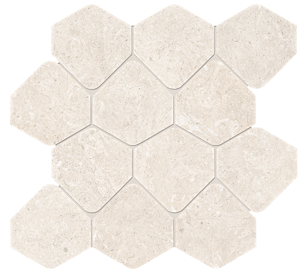 Picture of Tesoro - Kalkarea Hexagon Mosaic Ivory