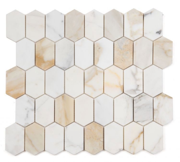 Picture of Elysium - Montage Elongated Hex Calacatta Gold Polished