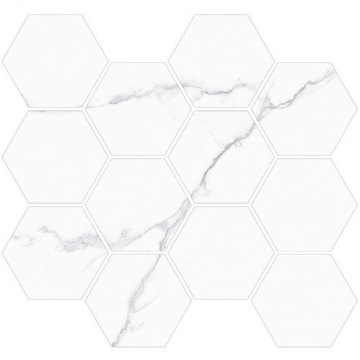 Picture of Tesoro - Cora Hexagon Mosaic Carrara