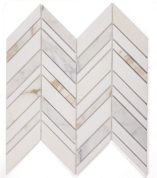 Picture of Elysium - Chevron Mosaic Shadow Calacatta
