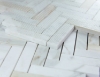 Picture of Elysium - Herringbone Mosaic Calacatta Gold Honed