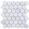 Picture of Elysium - 2 x 2 Hexagon Mosaic Carrara Honed