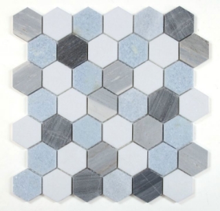 Picture of Elysium - 2 x 2 Hexagon Mosaic Deep Ocean