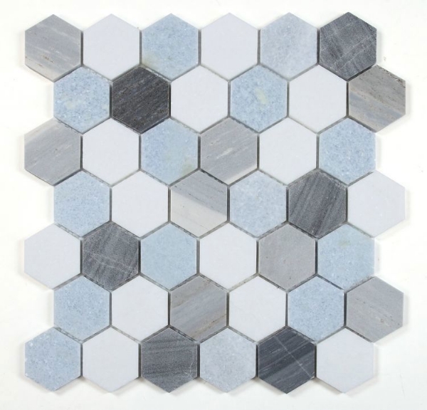 Picture of Elysium - 2 x 2 Hexagon Mosaic Deep Ocean