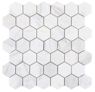 Picture of Elysium - 2 x 2 Hexagon Mosaic White