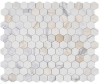 Picture of Elysium - 3 x 3 Hexagon Mosaic Calacatta Gold Polished