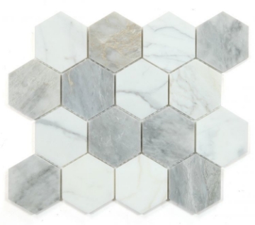 Picture of Elysium - 3 x 3 Hexagon Mosaic City Grey