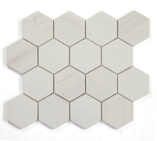 Picture of Elysium - 3 x 3 Hexagon Mosaic Dolomite Honed