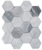 Picture of Elysium - 3 x 3 Hexagon Mosaic Mix Grey Honed