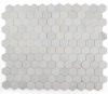 Picture of Elysium - 3 x 3 Hexagon Mosaic Snow White Honed