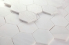 Picture of Elysium - 3 x 3 Hexagon Mosaic Snow White Honed